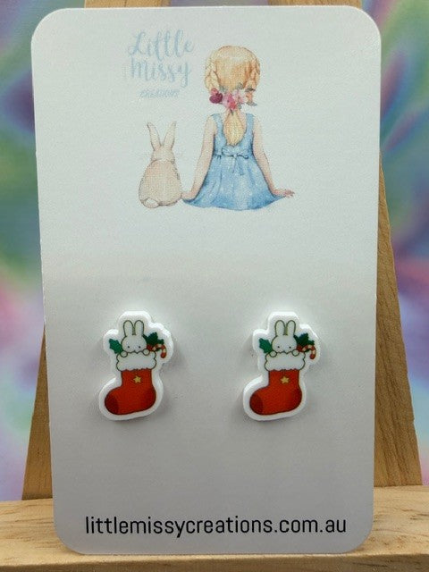 Miffy Christmas Studs