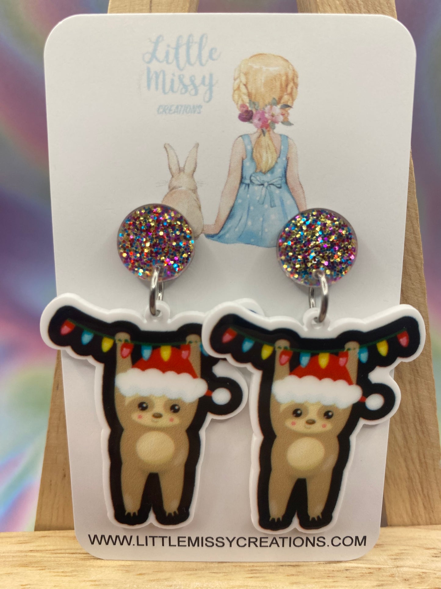 Christmas Sloth Dangles