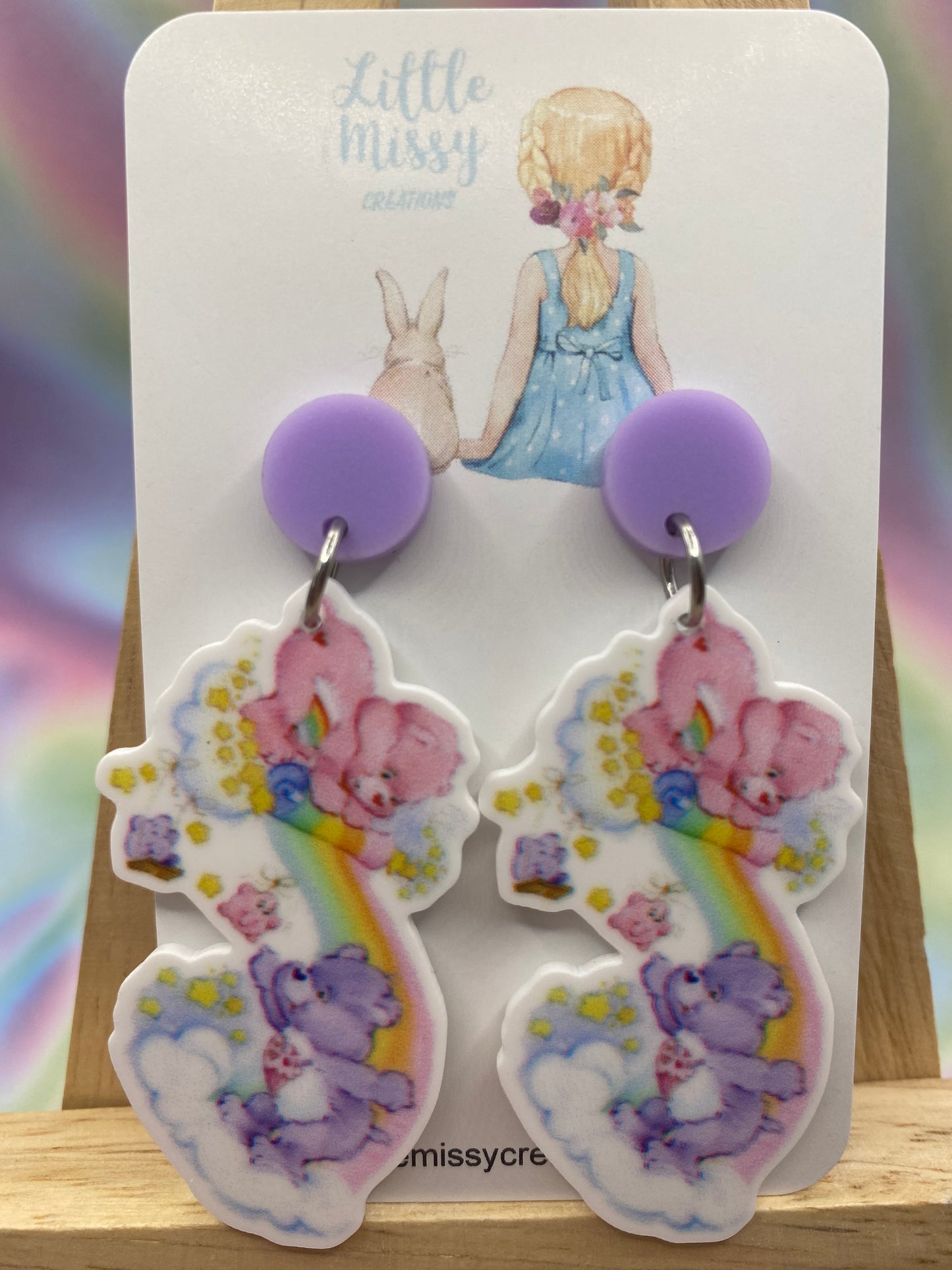 Care Bear Purple Dangles