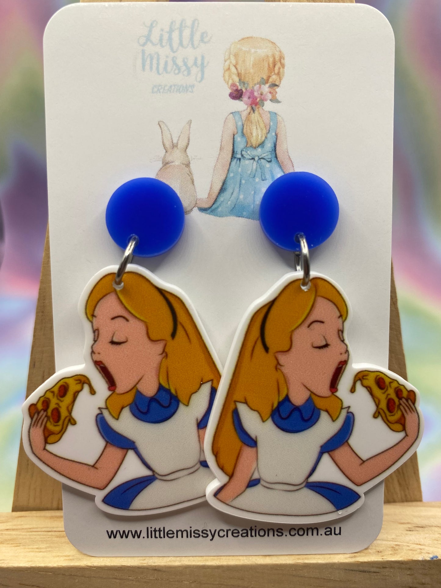 Alice Eating Pizza Dangles
