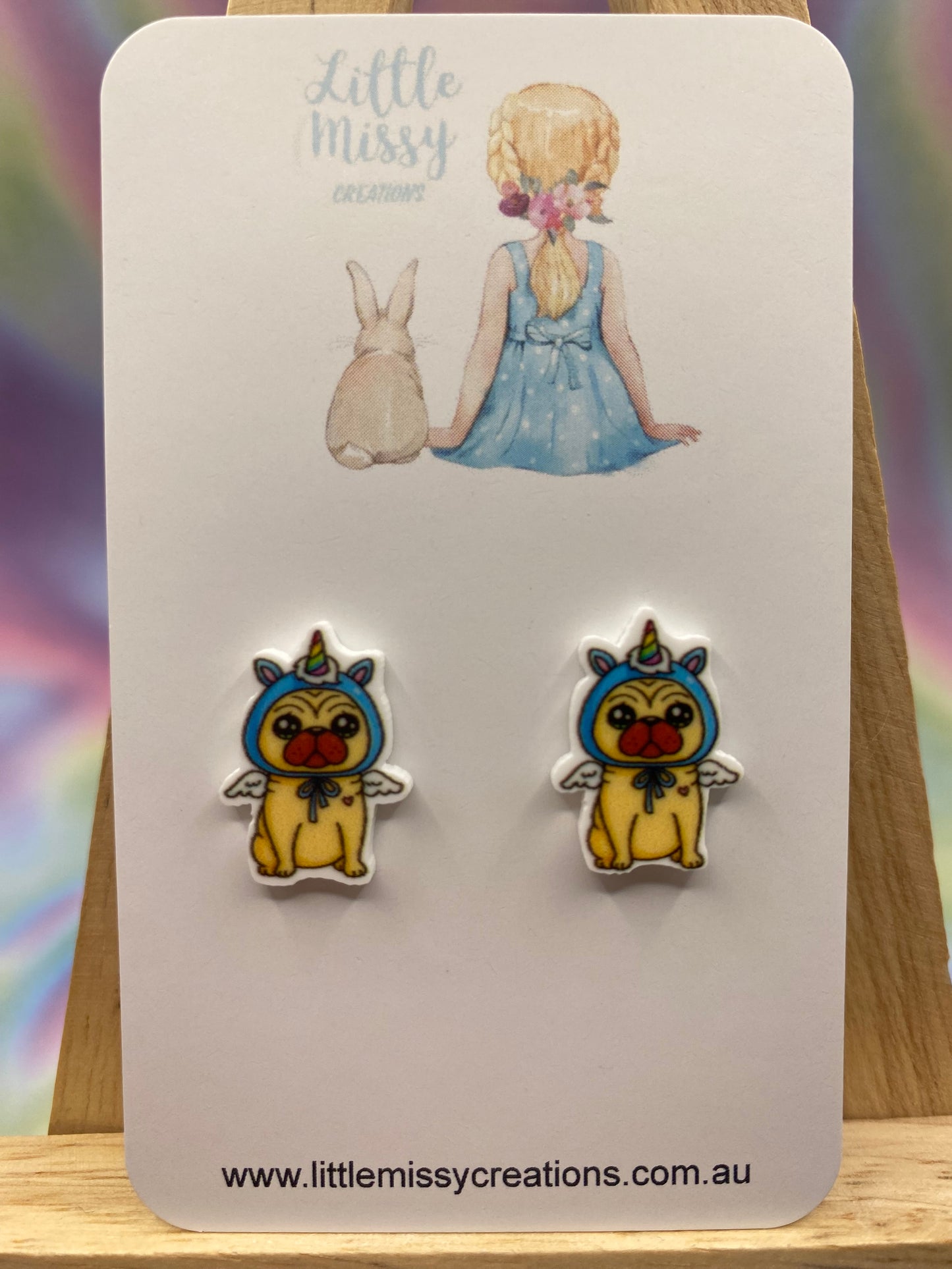 Unicorn Pug Studs