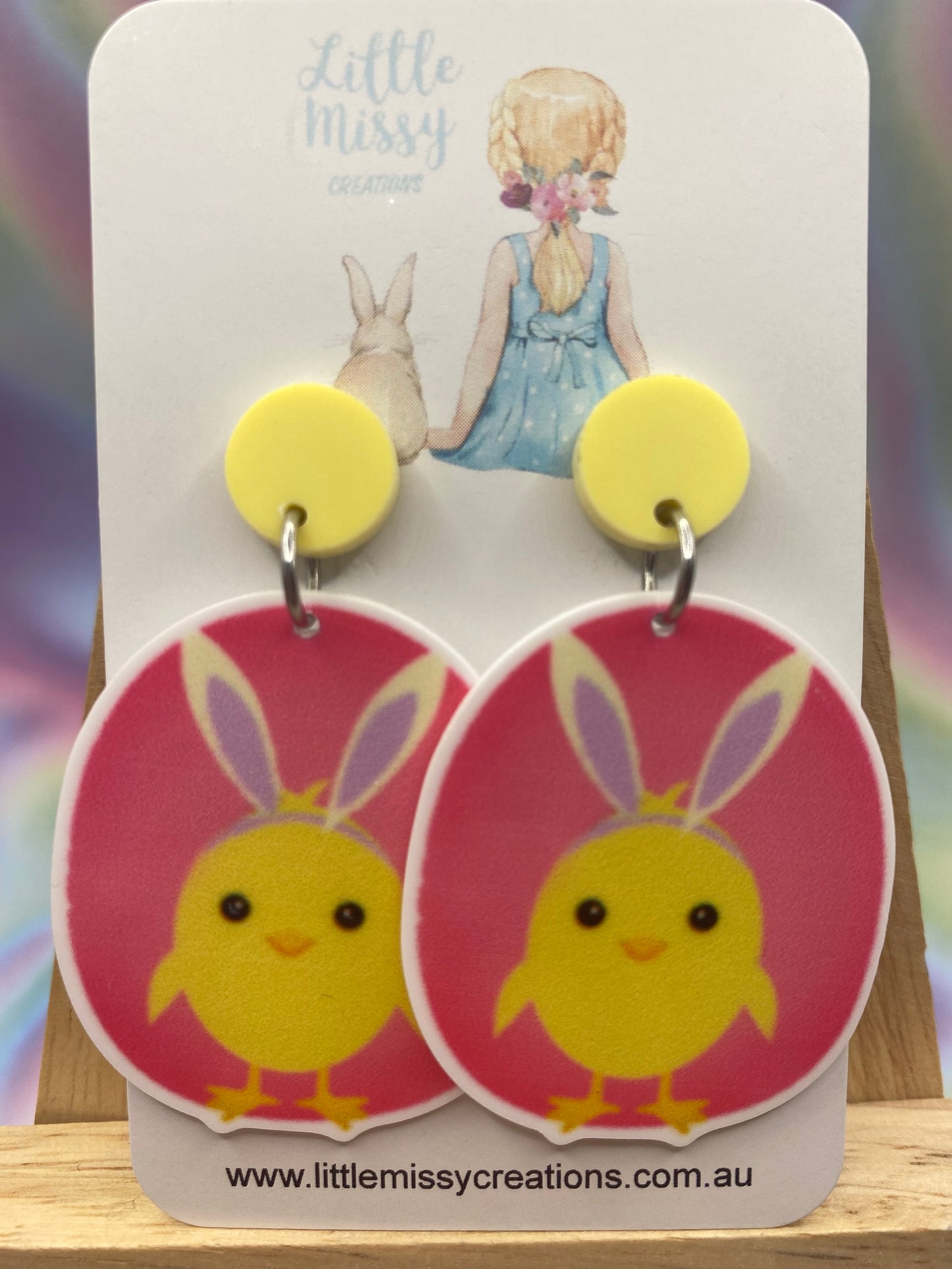 Bunny Ears Chick Dangles