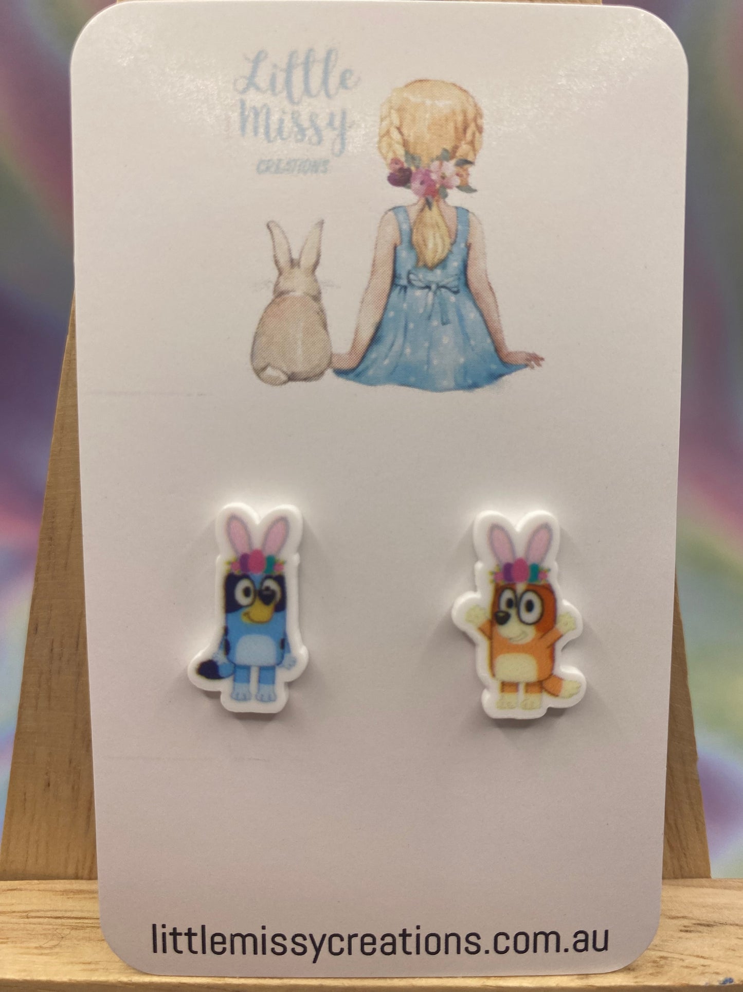 Blue Dog Bunny Studs