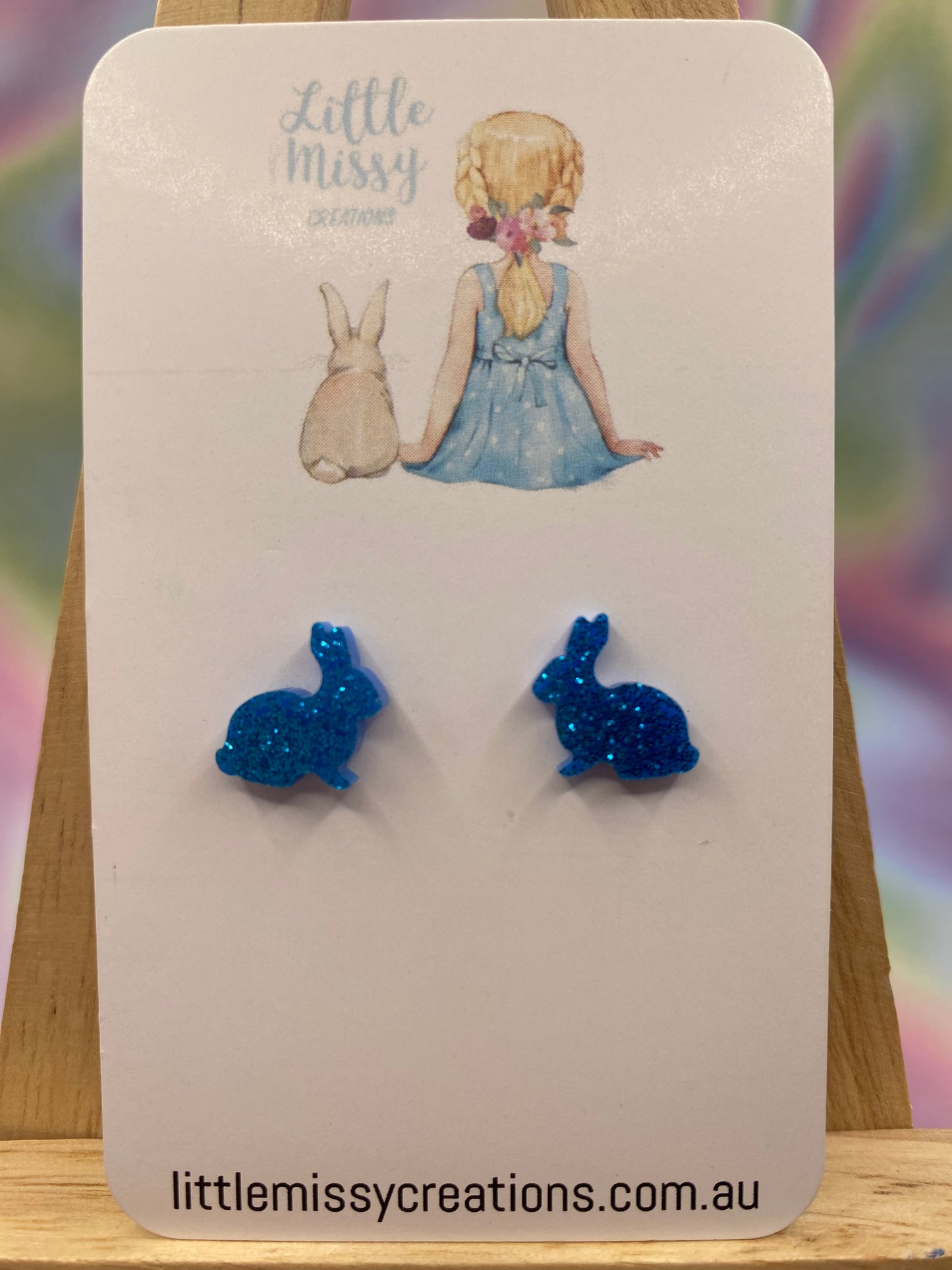Blue Bunnies Studs