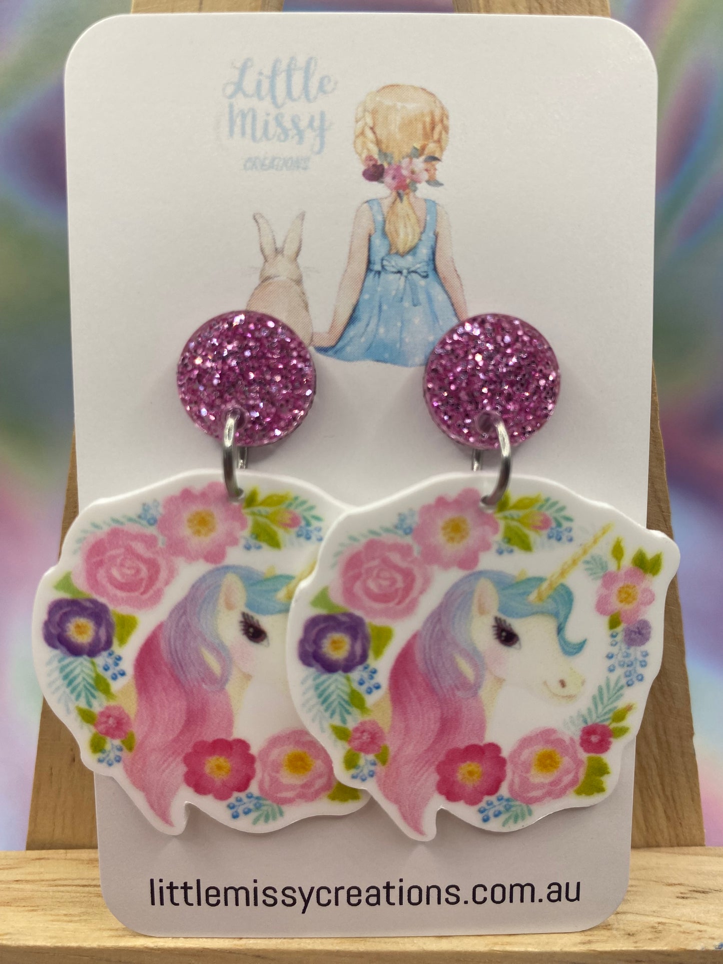 flower Unicorn Dangles