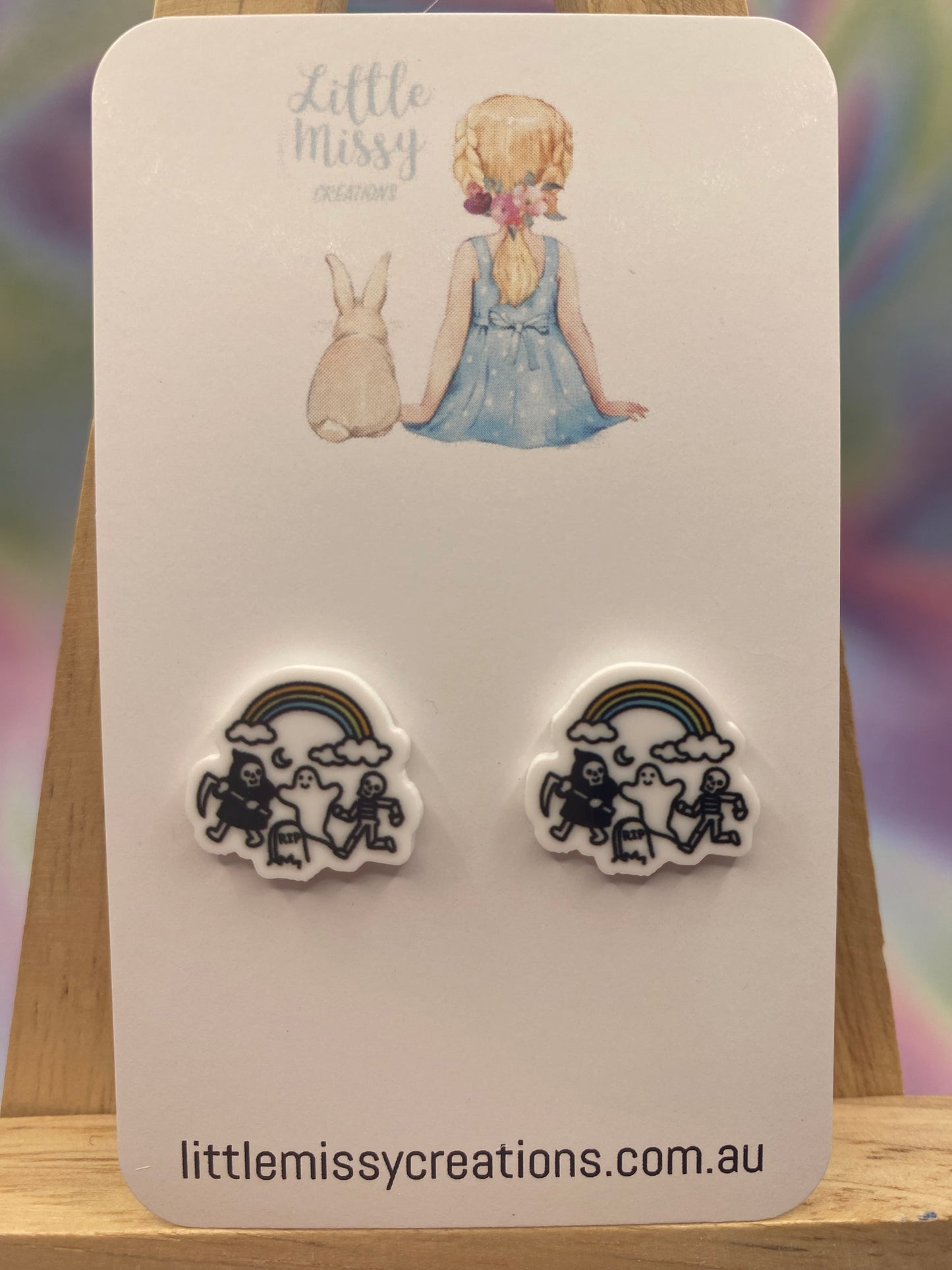 Halloween Rainbow Studs