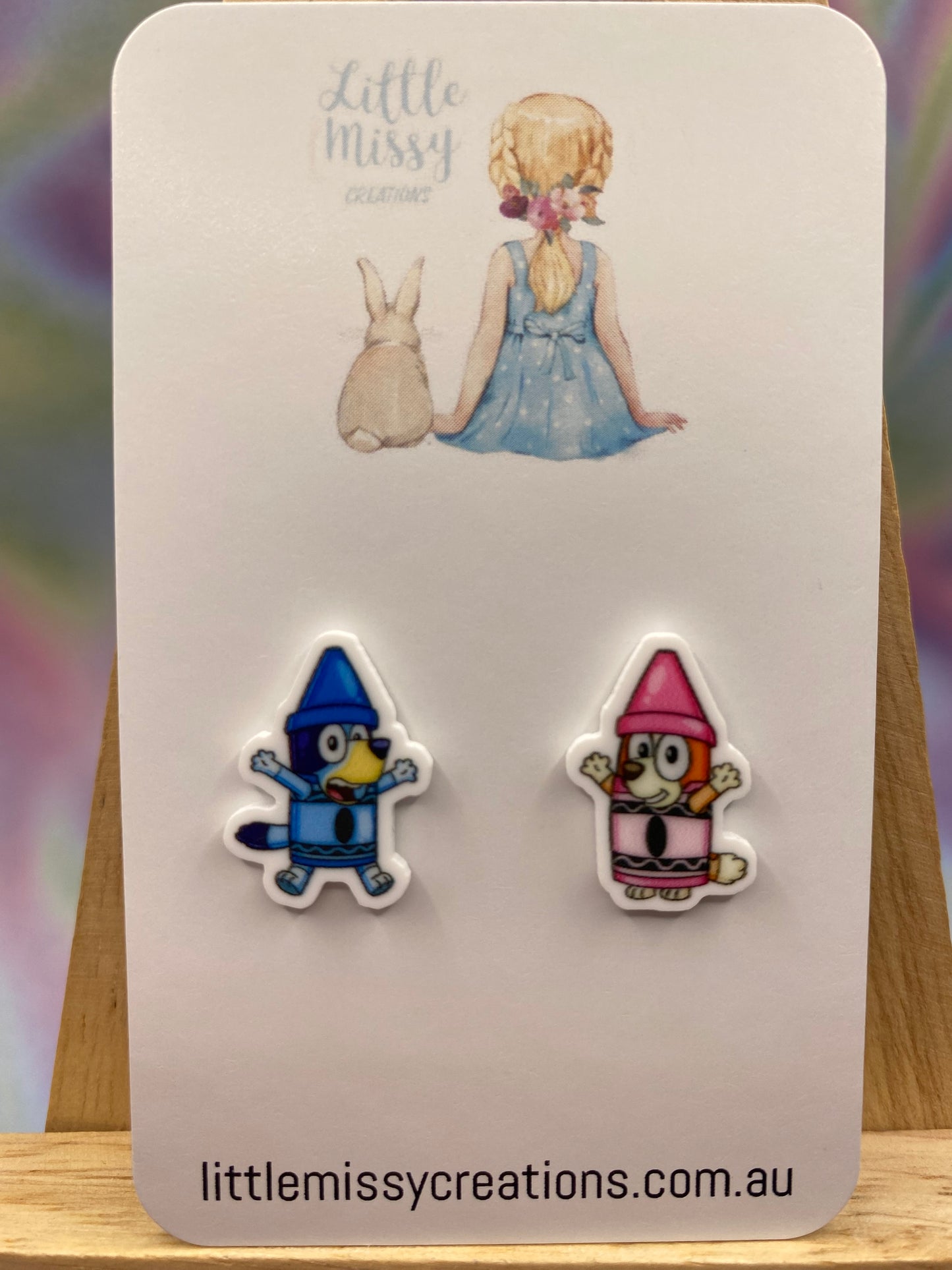 Blue Dog Crayon Costume Studs