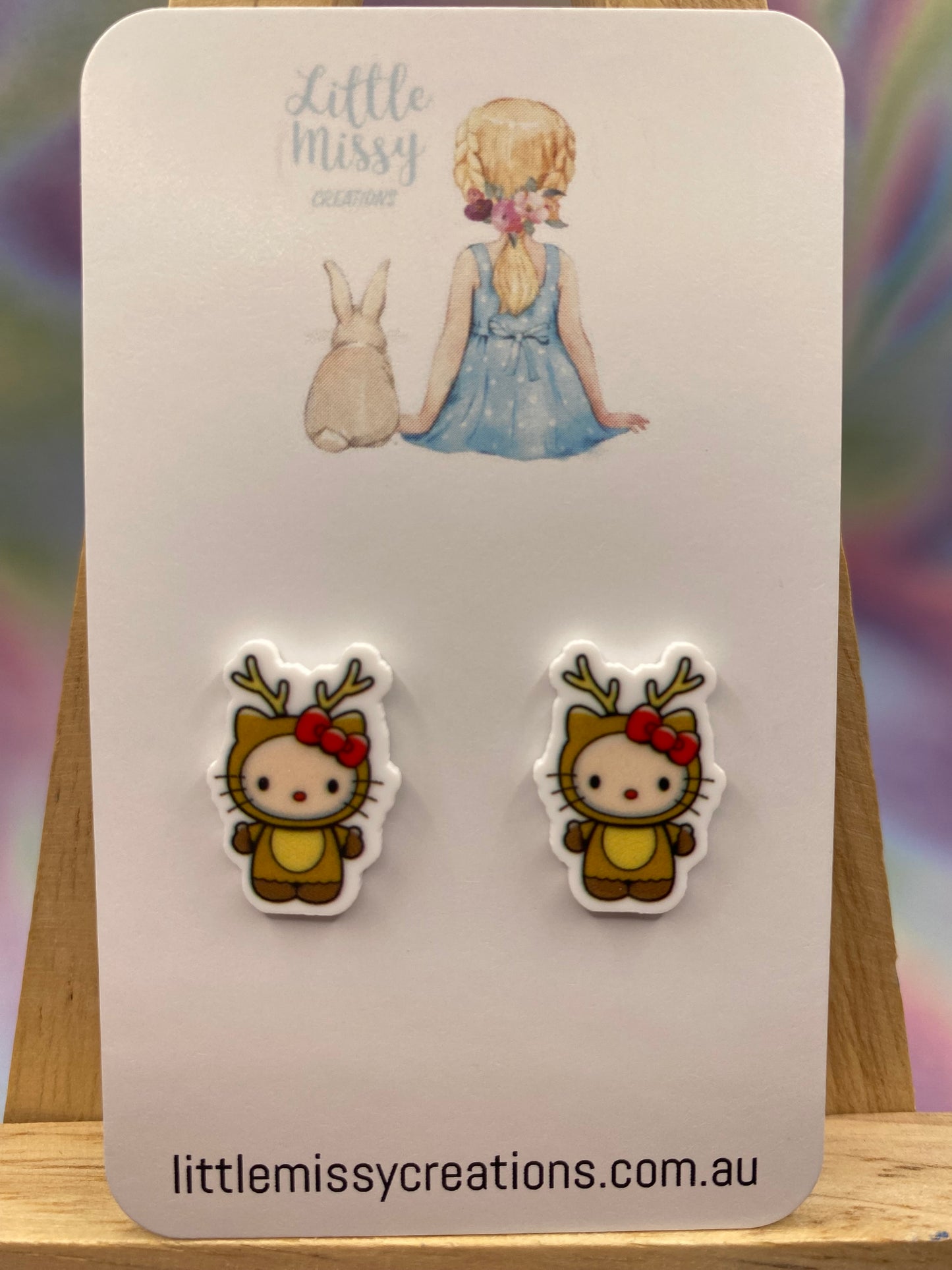 Christmas Kitty Studs