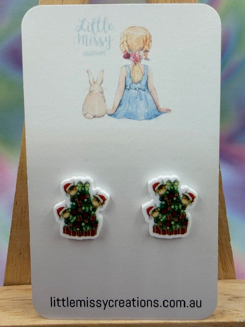 Highland Xmas Tree Studs