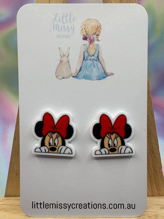 Minnie Mouse Studs