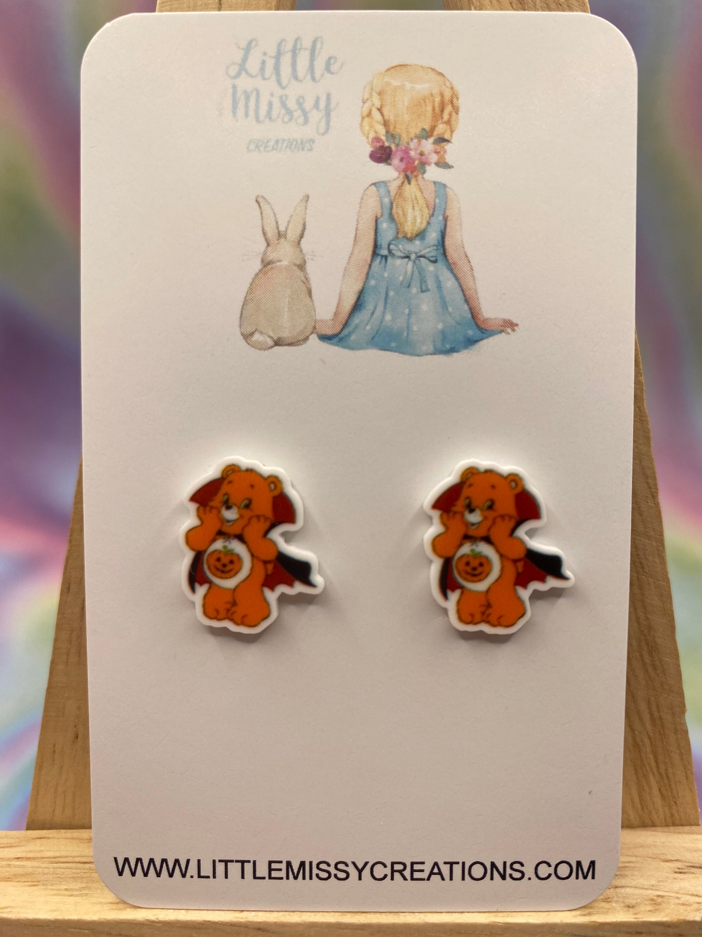 Halloween Care Bear Studs