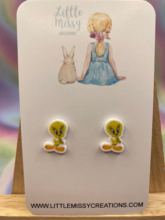 Tweety Bird Studs