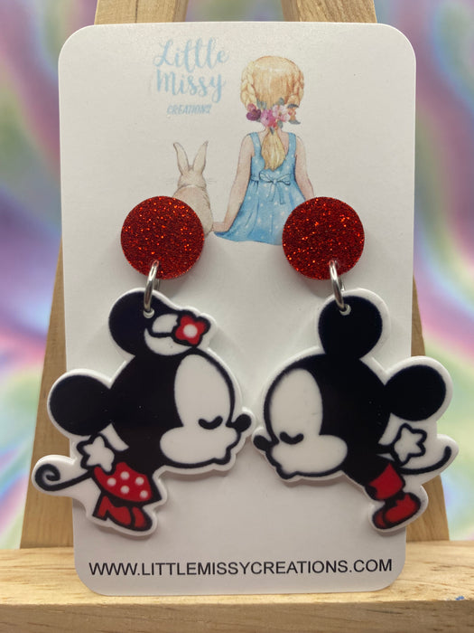 Minnie and Mickey mouse Dangles