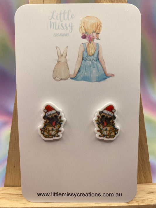 Christmas French Bulldog Studs