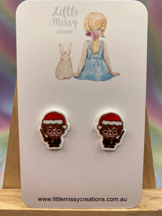 Christmas Wizard Studs