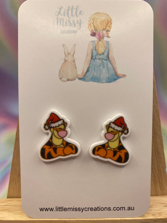 Tigger Christmas Studs