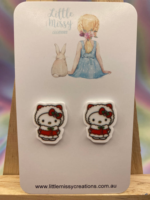 Christmas Hello Kitty Studs