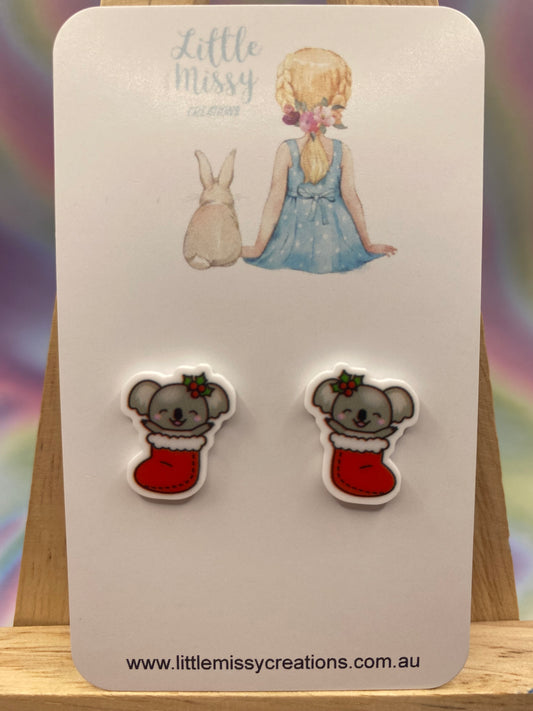 Koala in a Stocking Studs