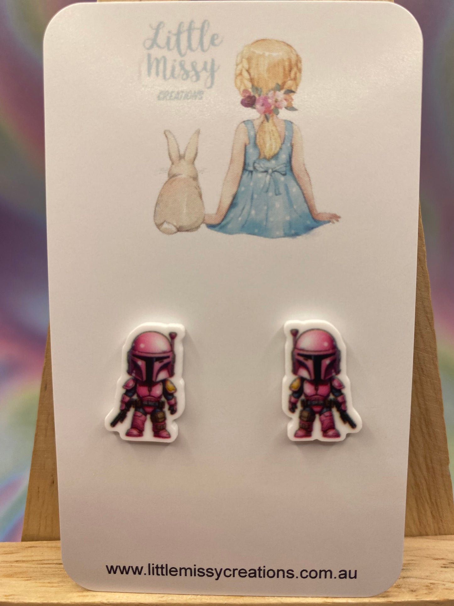 Pink Boba Fett Studs