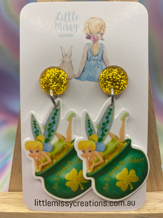 Tinkerbell St-Patricks Day Dangles