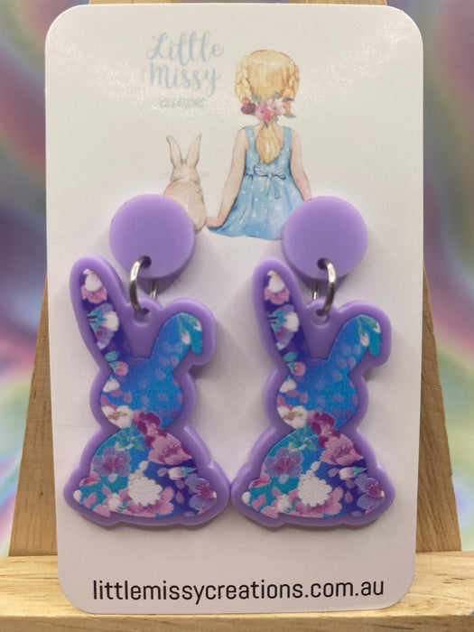 Purple Bunny Dangles