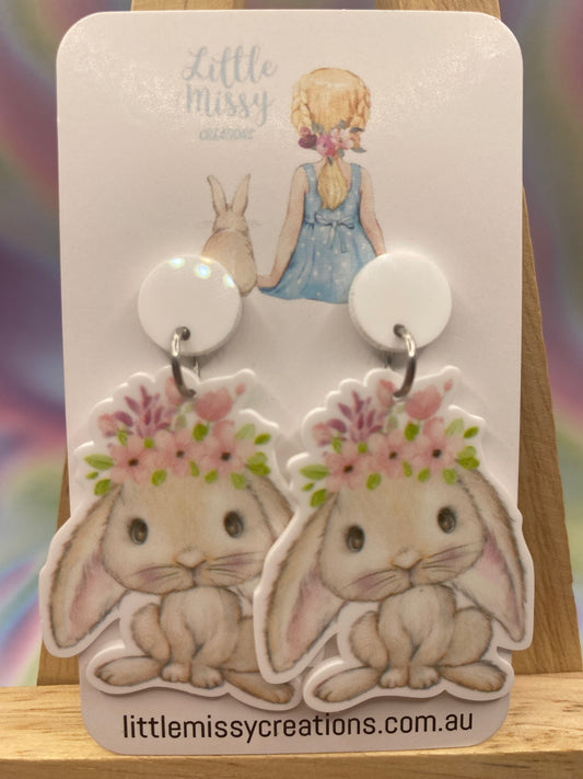 White Bunny Dangles