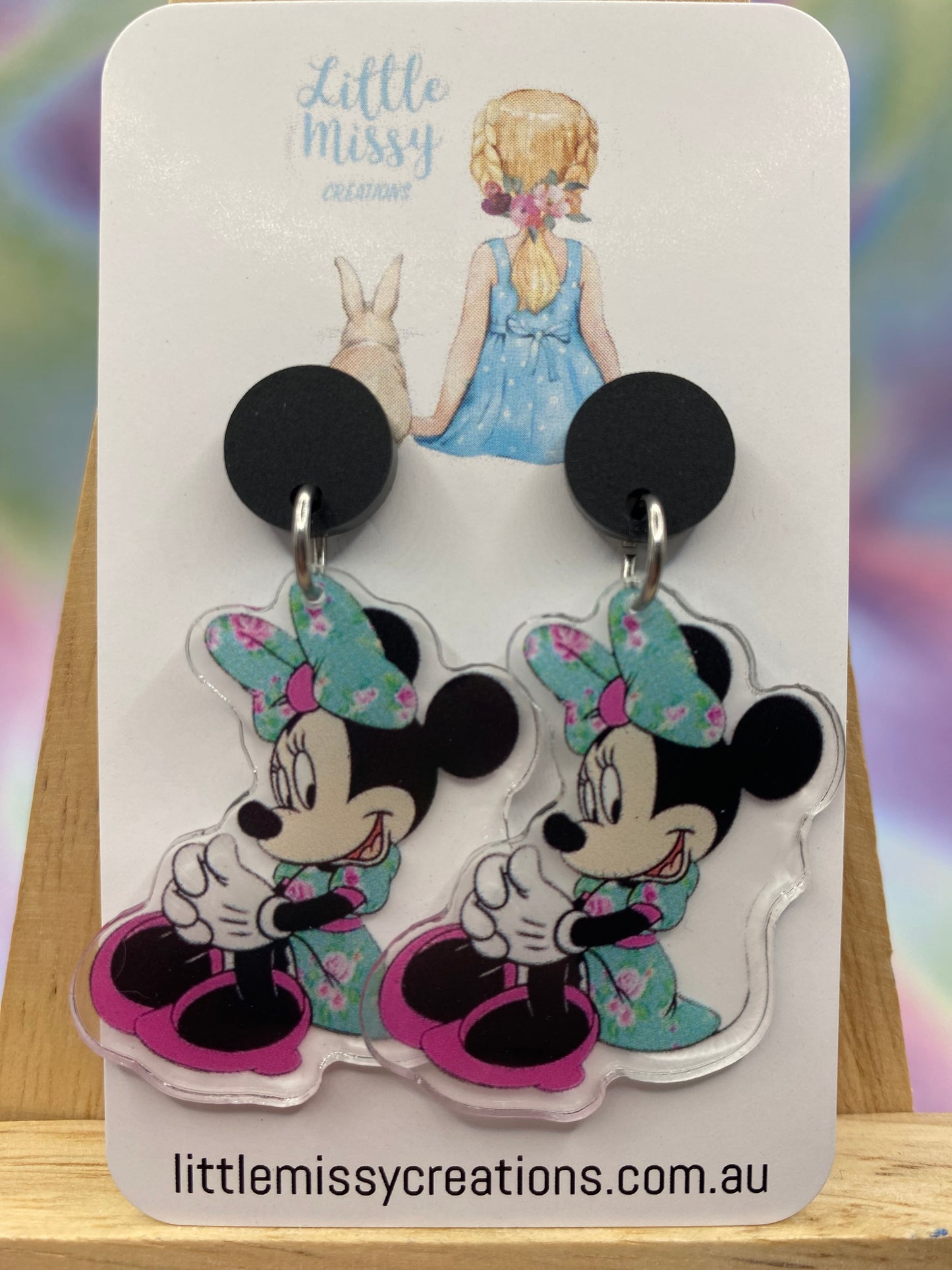 Black Top Minnie Dangles