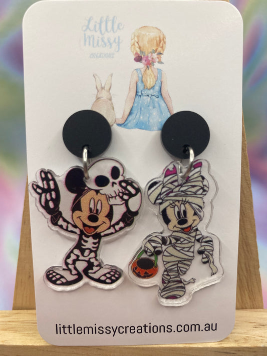 Mickey and Minnie Mummy Dangles
