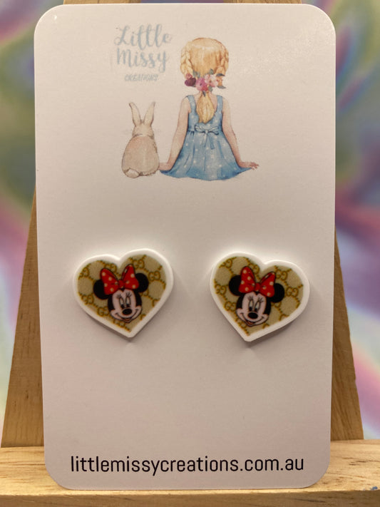 Minnie Heart Studs