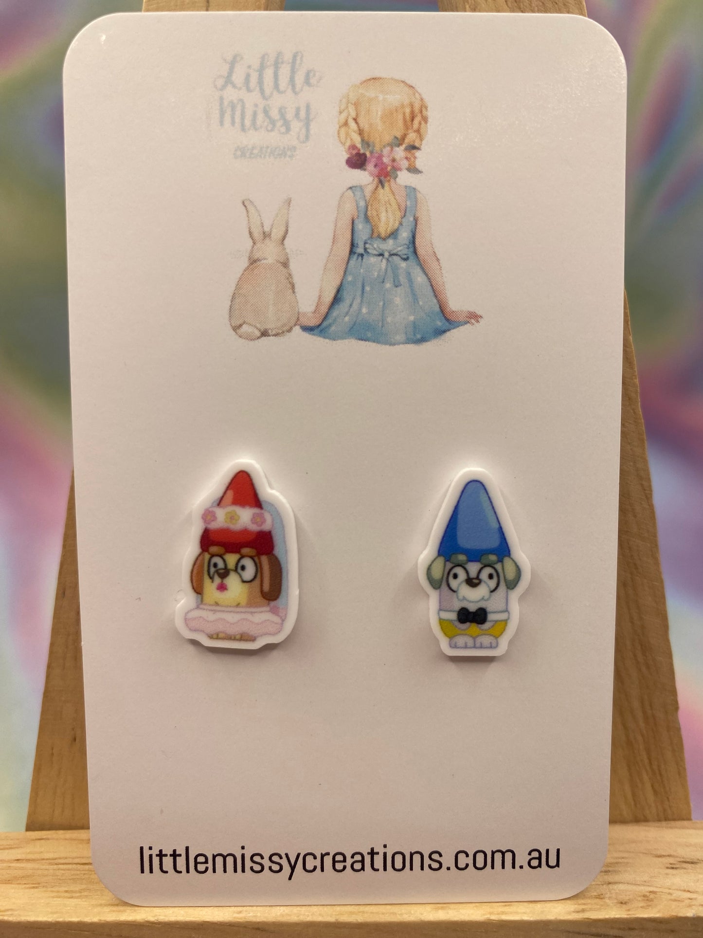 Bride and Groom Gnomes Studs