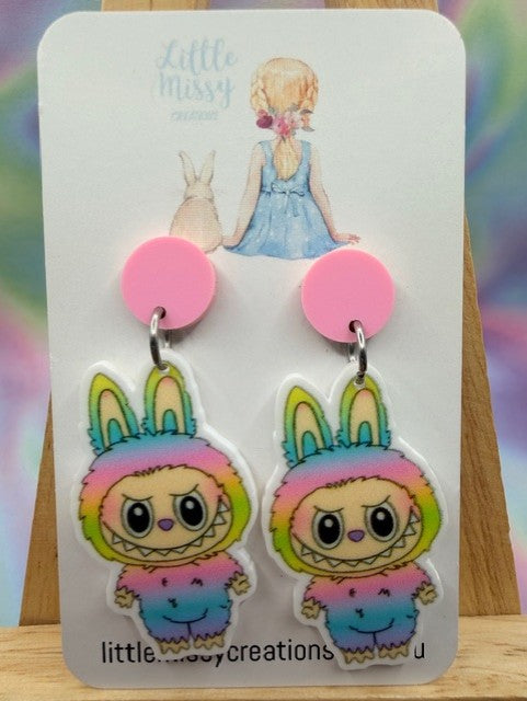 Rainbow Labubu Dangles