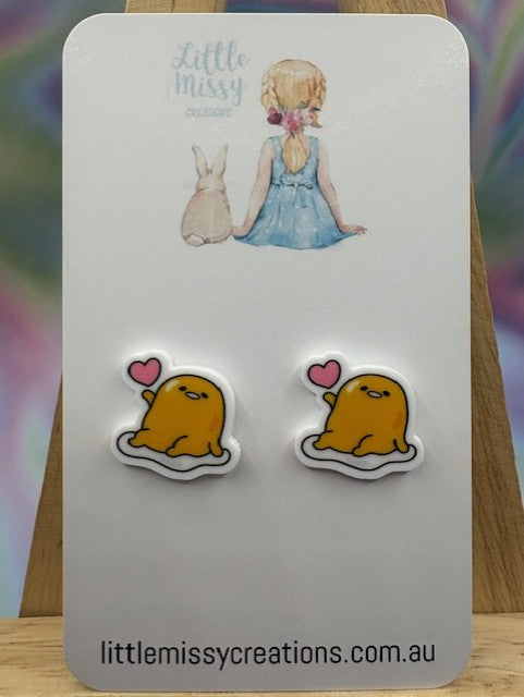 Love Gudetama Studs