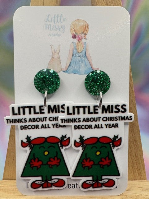 Little Miss Thinks about Christmas Decor all year Dangles