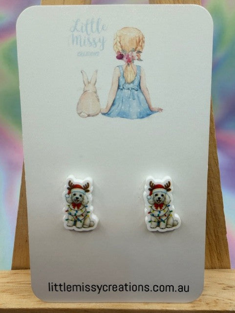 Christmas Dog Studs