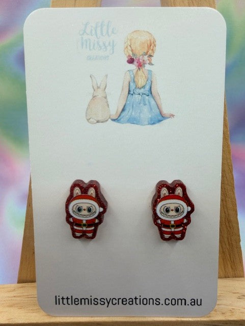Christmas Labubu Studs