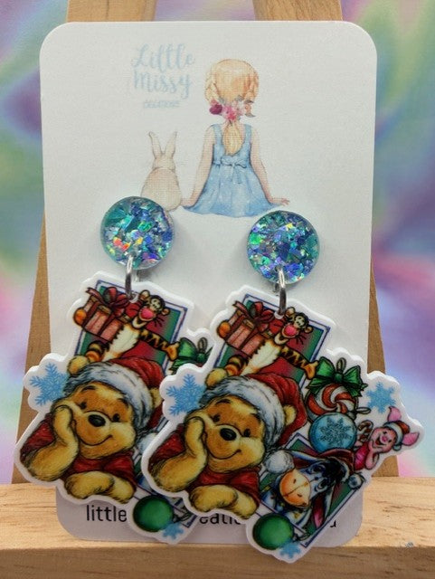 Christmas Pooh and friends Dangles