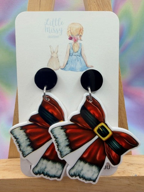 Santa Bow Dangles
