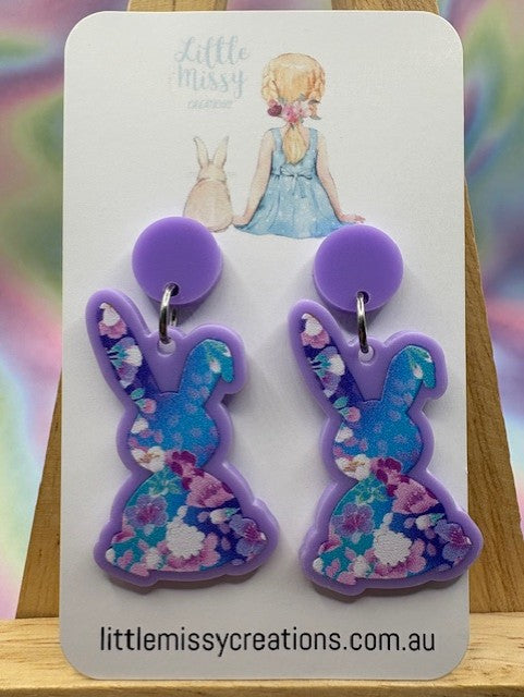 Easter Bunny Purple Dangles