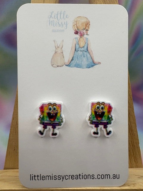 Rainbow SpongeBob Studs