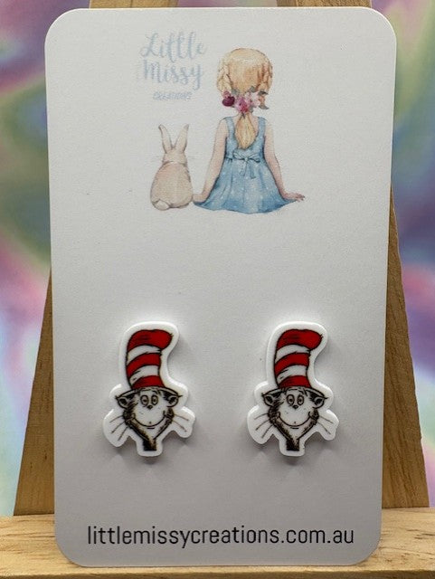 Cat in the Hat Studs