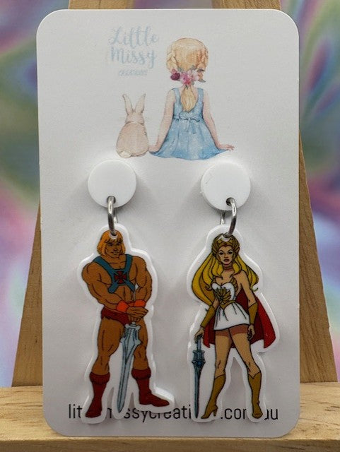 White Top He-Man and She-Ra Dangles