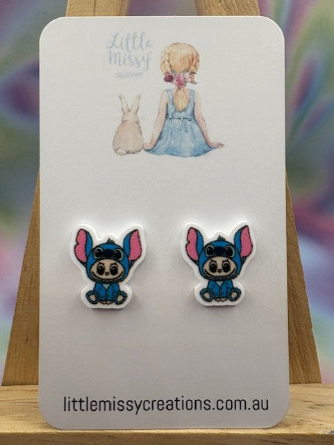 Labubu in Stitch Costume Studs