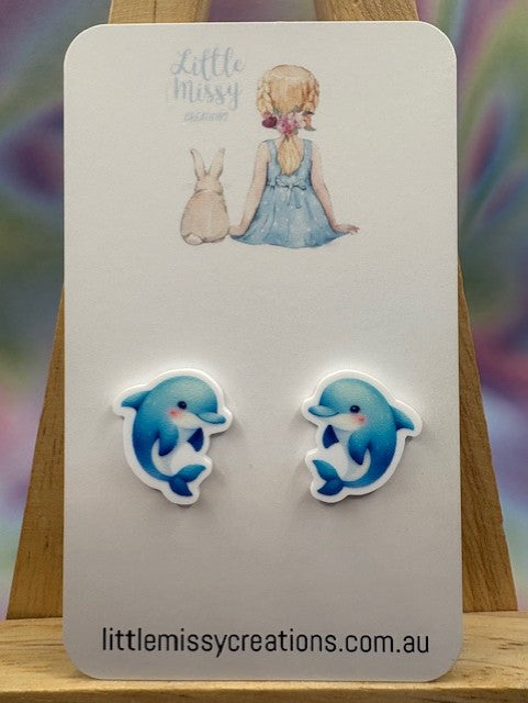 Blue Dolphin Studs