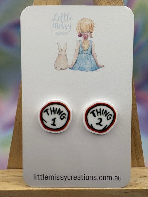 Thing 1 and Thing 2 Studs