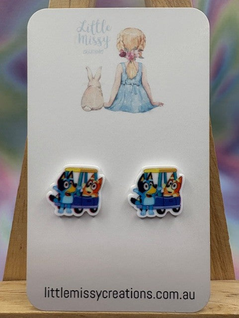 Bluey Cart Studs