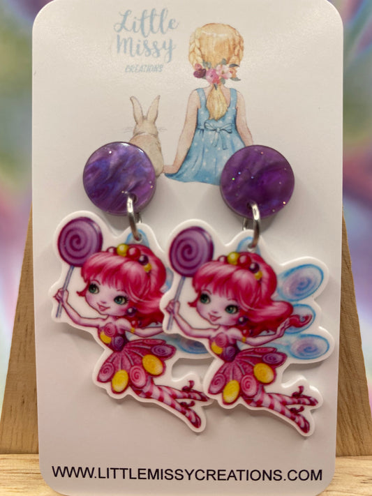 Candy Fairy Dangles Purple