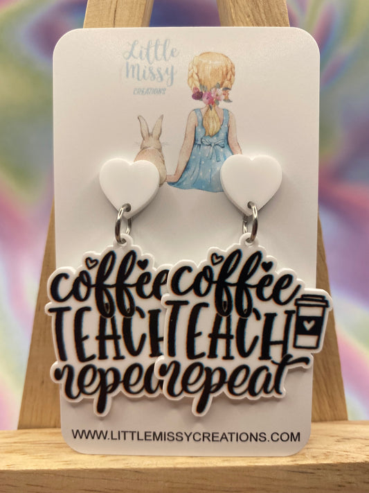 Coffee Teach Repeat Dangles