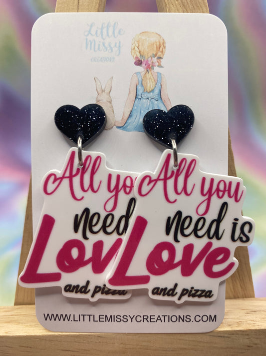 All you need is Love and Pizza! Dangles